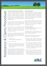 assistance and claims procedure